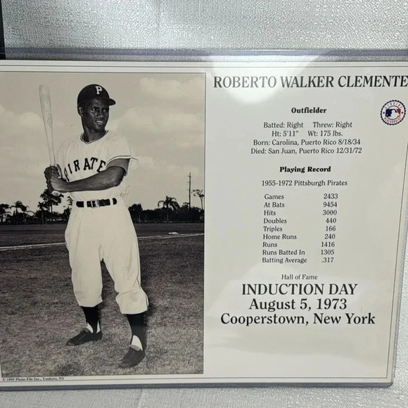 Roberto Walker Clemente MLB 1955-1972 Pirates - Picture 2 of 4